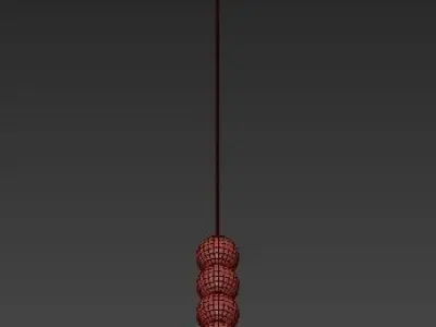 PEARLS 5 ball hanging from string 3D model