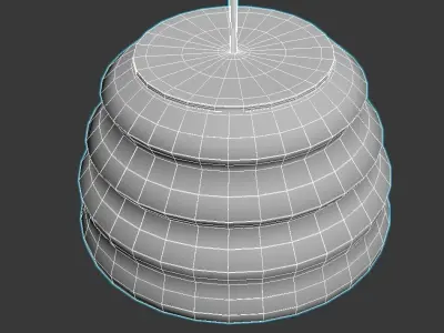 Milk glass hive 3D model