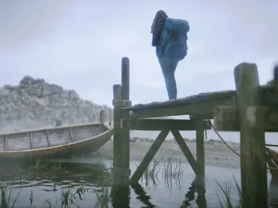 Abandoned Shore Low-poly 3D model