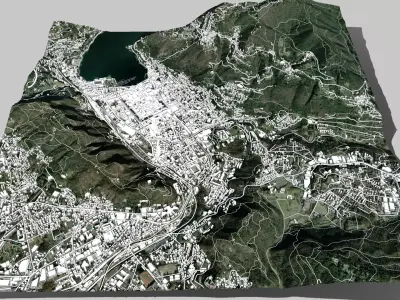 Cityscape Como Italy 3D model