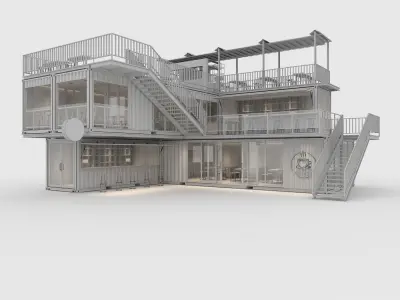 Container Cafe 11 3D model