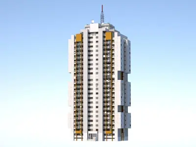 Residential Buildings Pack Low-poly 3D model