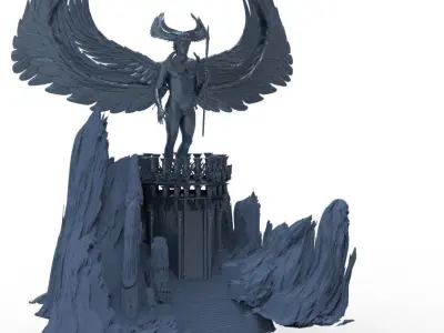 Angelic messenger Cliff point  3D model