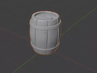 Barrel 3D Model Low-poly 3D model