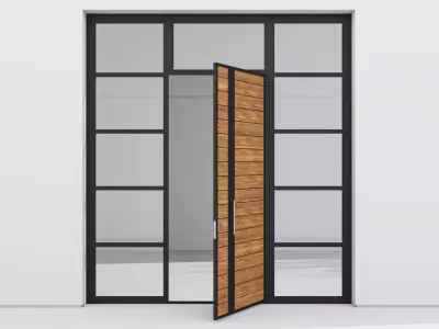 Aluminium door 65 3D model