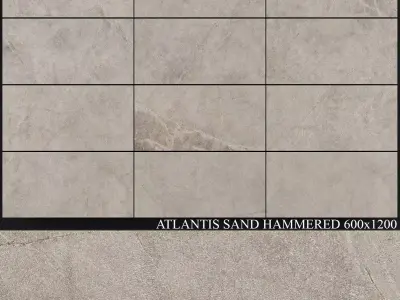 ABK Atlantis Sand Hammered 600x1200 3D model