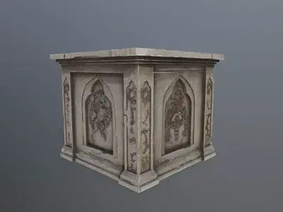 column  Low-poly 3D model