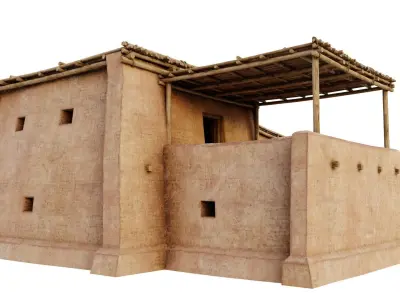 Common Shanty Low-poly 3D model