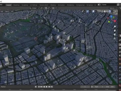 Tokyo 2021 latest map  3D model