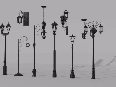 Old Street Low-poly 3D model
