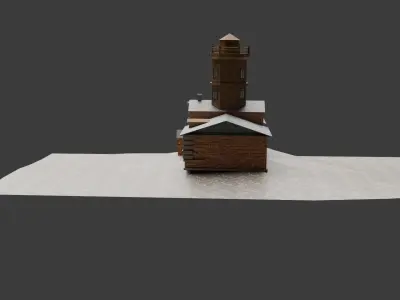 fire station  Low-poly 3D model