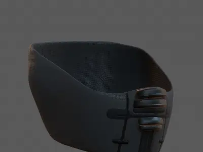 Gas mask helmet 3d model scifi Low-poly  Low-poly 3D model