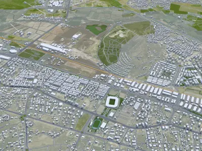 Kayseri Turkey 45km Low-poly 3D model