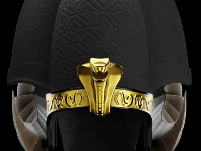 Pharaoh Hat - SciFi Character Design Low-poly 3D model Low-poly 3D model
