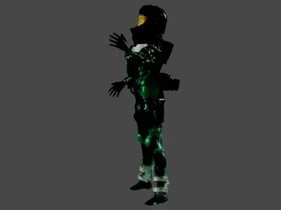 The Pilot halo Low-poly 3D model