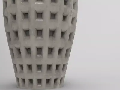 Arble Vase Low-poly 3D model