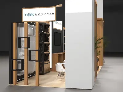 Exhibition booth design for textil fair 3D model
