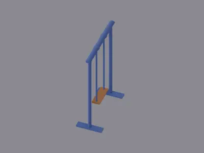 Swings Low Poly 3D model