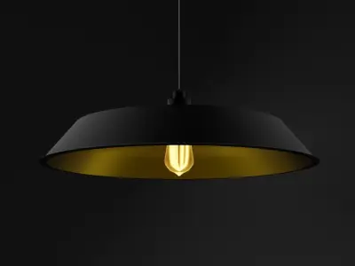 Industrial ceiling Lamp - 2k textures 3D model purchase