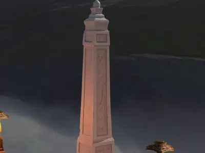 Pyramid obelisk 2 3D model