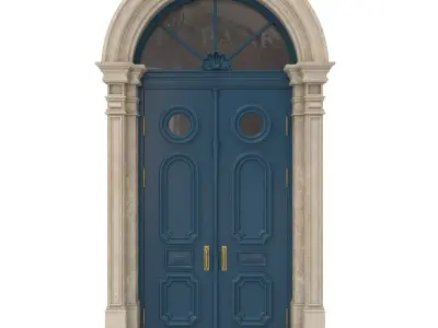 Entrance classic door 22 3D model