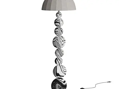 Zebra Floor Lamp 3D model