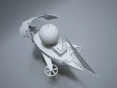 Sci-Fi Pirate Ship  3D model