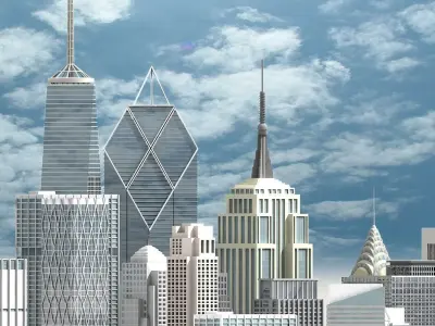 3D New York Skyscrapers 3D model