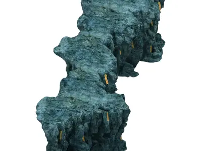 Trapped Dragon Cave - Mountain 02 3D model