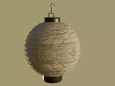 Paper Lanter Low-poly 3D model