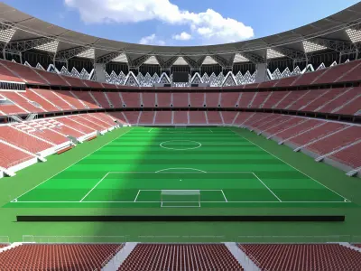 king Abdullah Stadium 3D model