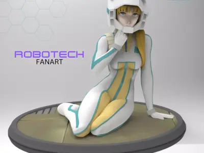 Robotech Vol 2 - Lisa Hayes full uniform 3D print model