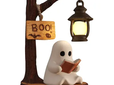 Halloween Ghost Kid Decoration Low-poly 3D model