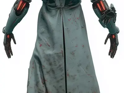 Sci-Fi Robot 3D Model - Mech Character for Games Low-poly 3D model