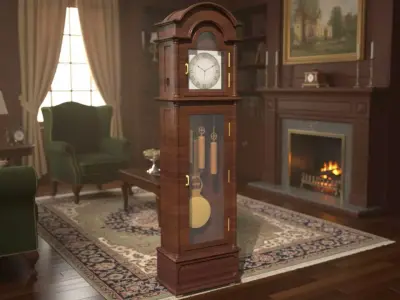3D Antique Clocks Collection Low-poly 3D model
