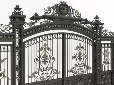 Classic European style Mansion Gate 4 3D model
