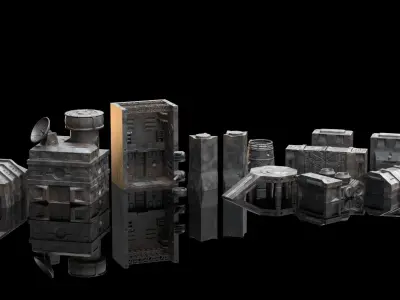 Wargaming Terrain Ultimate Base Building Pack - Sci fi  3D print model