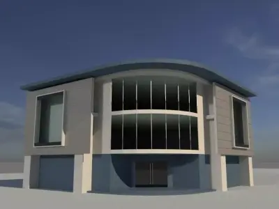 High Quality Corner Building  3D model