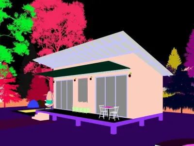 20 x 30 modern cabin House  3D model