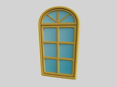 Cartoon Window 10b 3D model