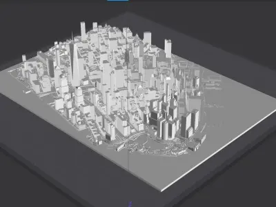 Cityscape New York Manhattan USA 3D print model