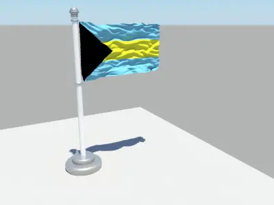 Bahamas Flag 3D model