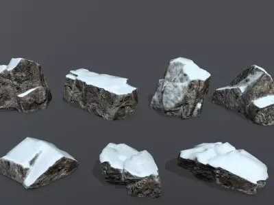Rock Set 19 Low-poly 3D model