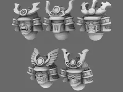 Cyber Samurai V2 Metal Storm Samurai Helmet 3D print model