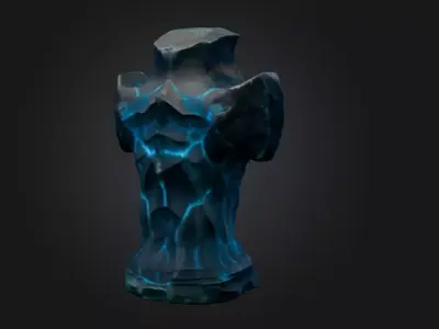 Cursed Obsidian Maw Low-poly 3D model