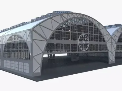 Industrial building 3D model