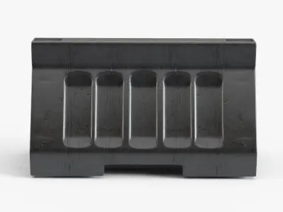 Crash Barrier Low-poly 3D model