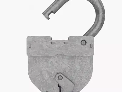 Vintage Padlock Low-poly 3D model