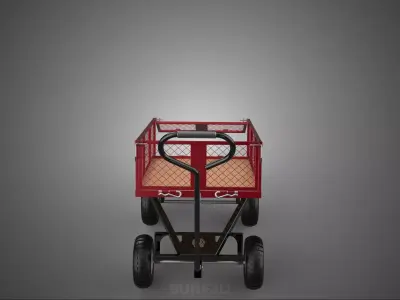 COLLAPSIBLE MESH FOLDABLE FOLD TROLLEY TROLLY CART WAGON TRAILER 3D model