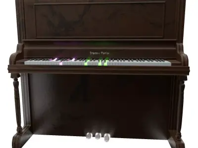 Piano with lights 3D model